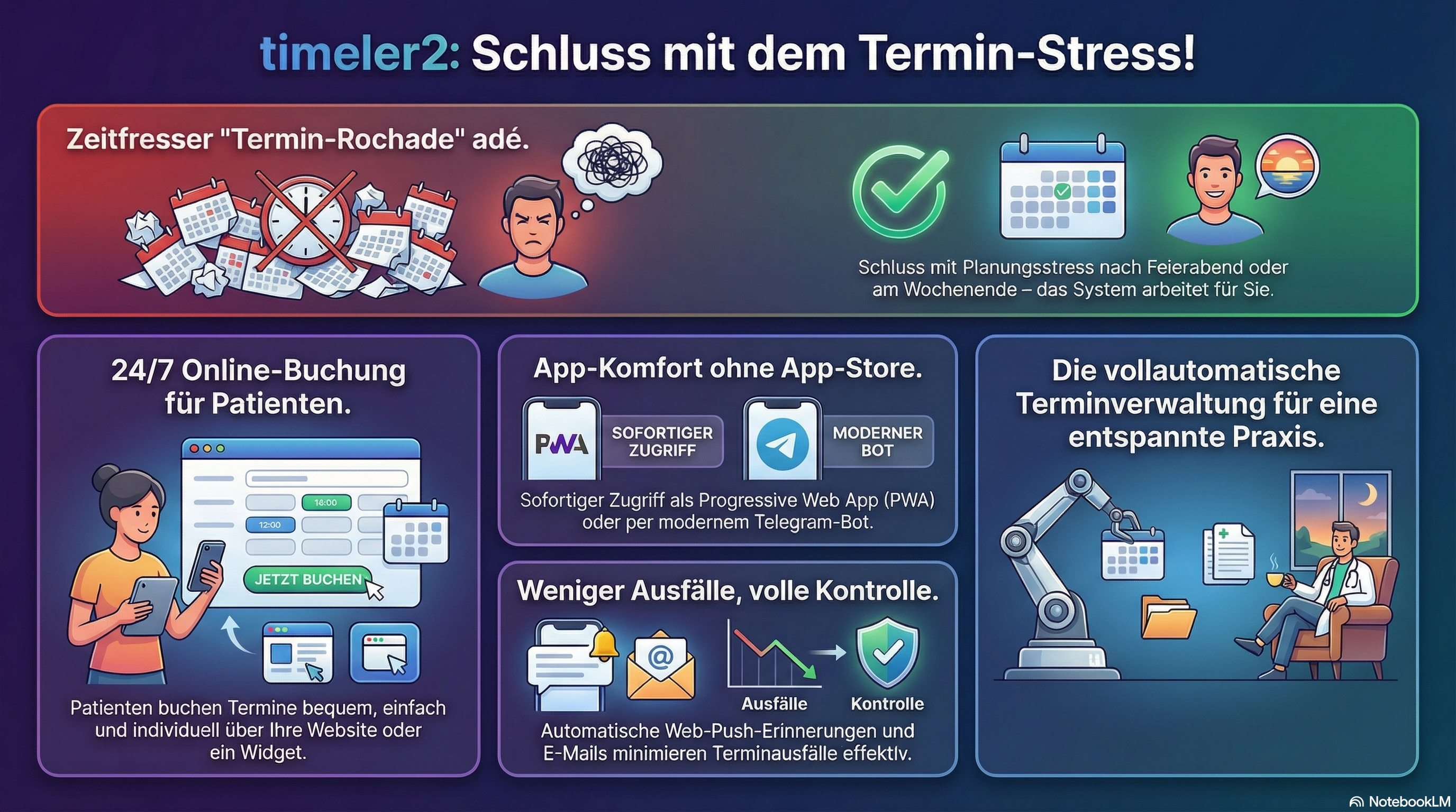 timeler2 Praxismanagement – Modernes Dashboard